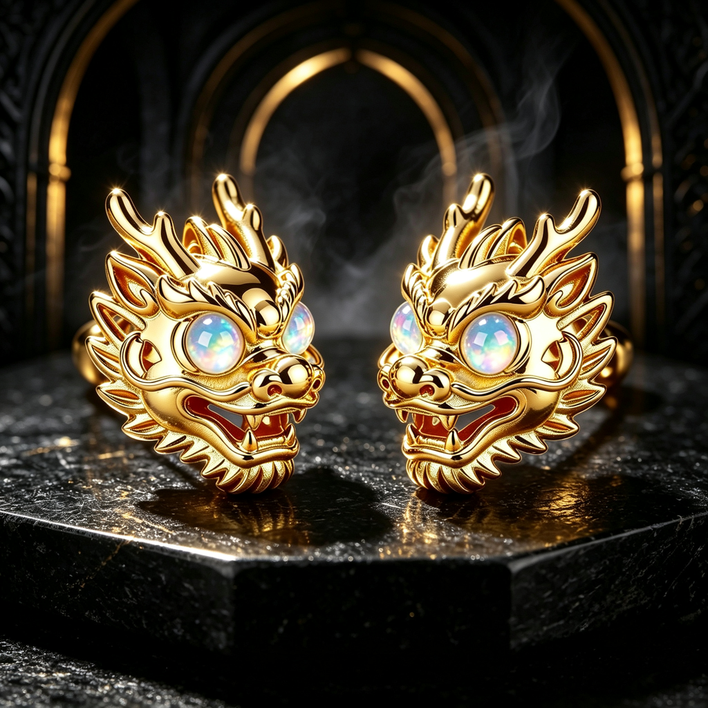 Dragon Opal Stud Earrings