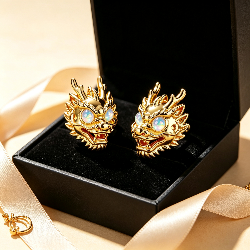 Dragon Opal Stud Earrings
