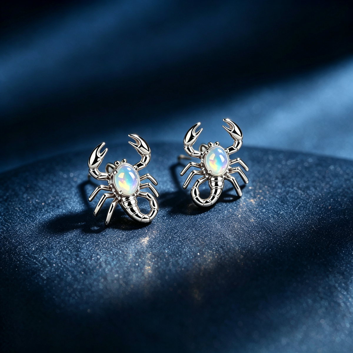Scorpion Opal Stud Earrings