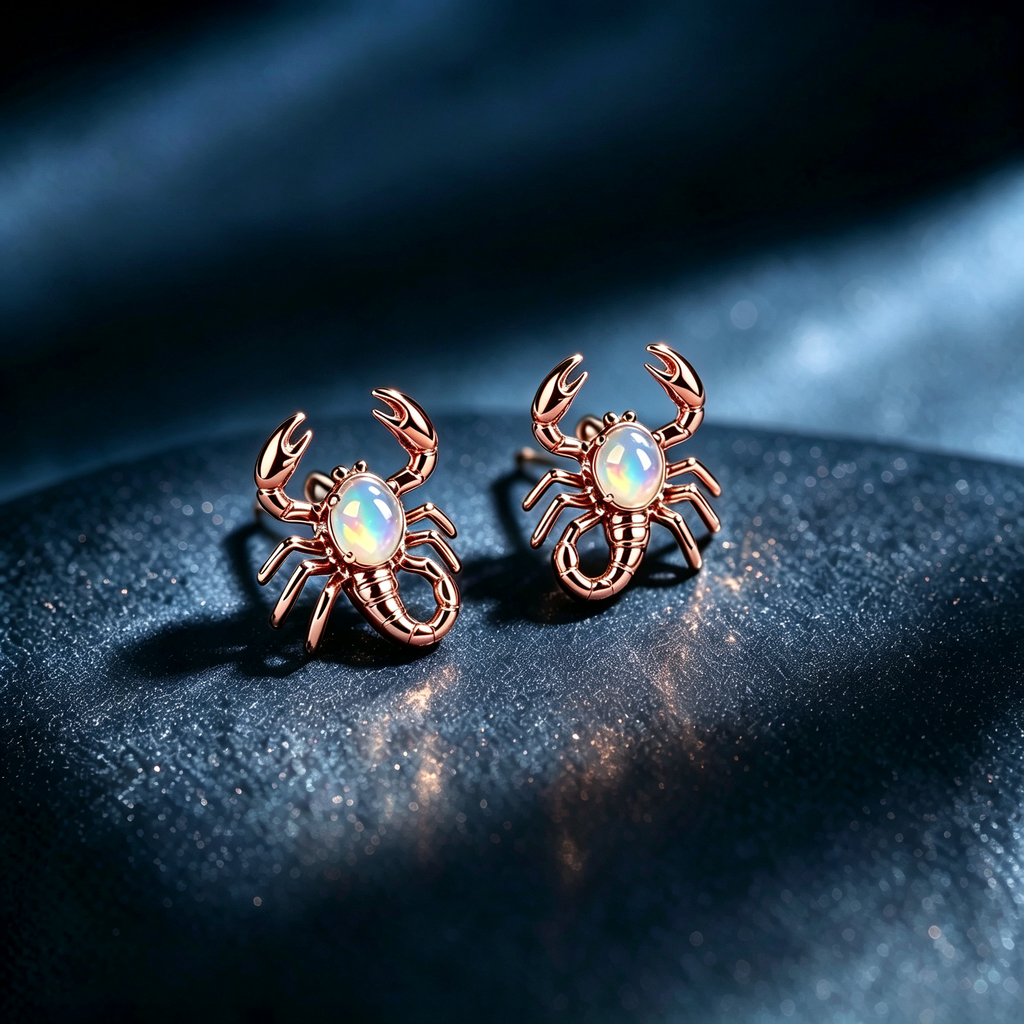 Scorpion Opal Stud Earrings