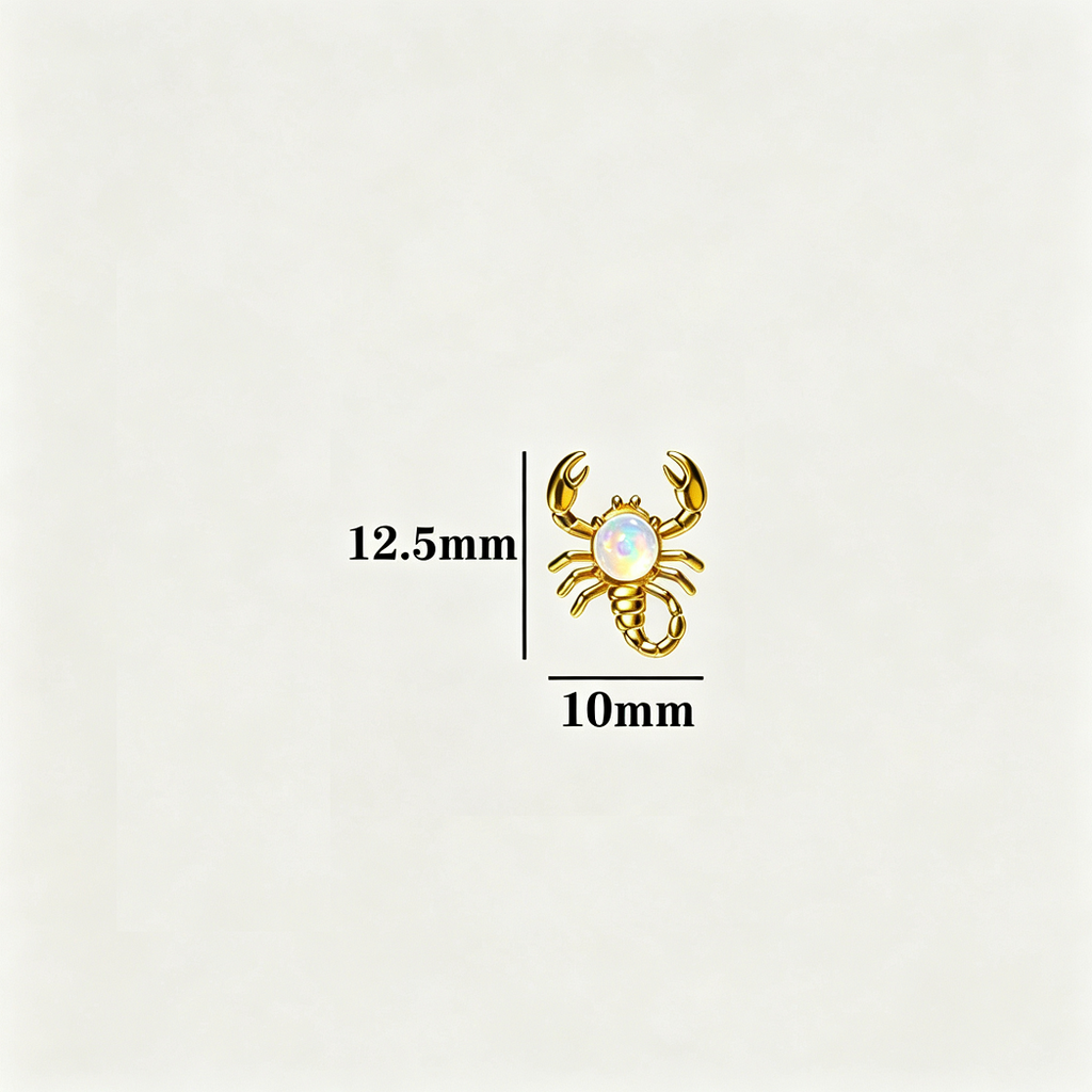 Scorpion Opal Stud Earrings