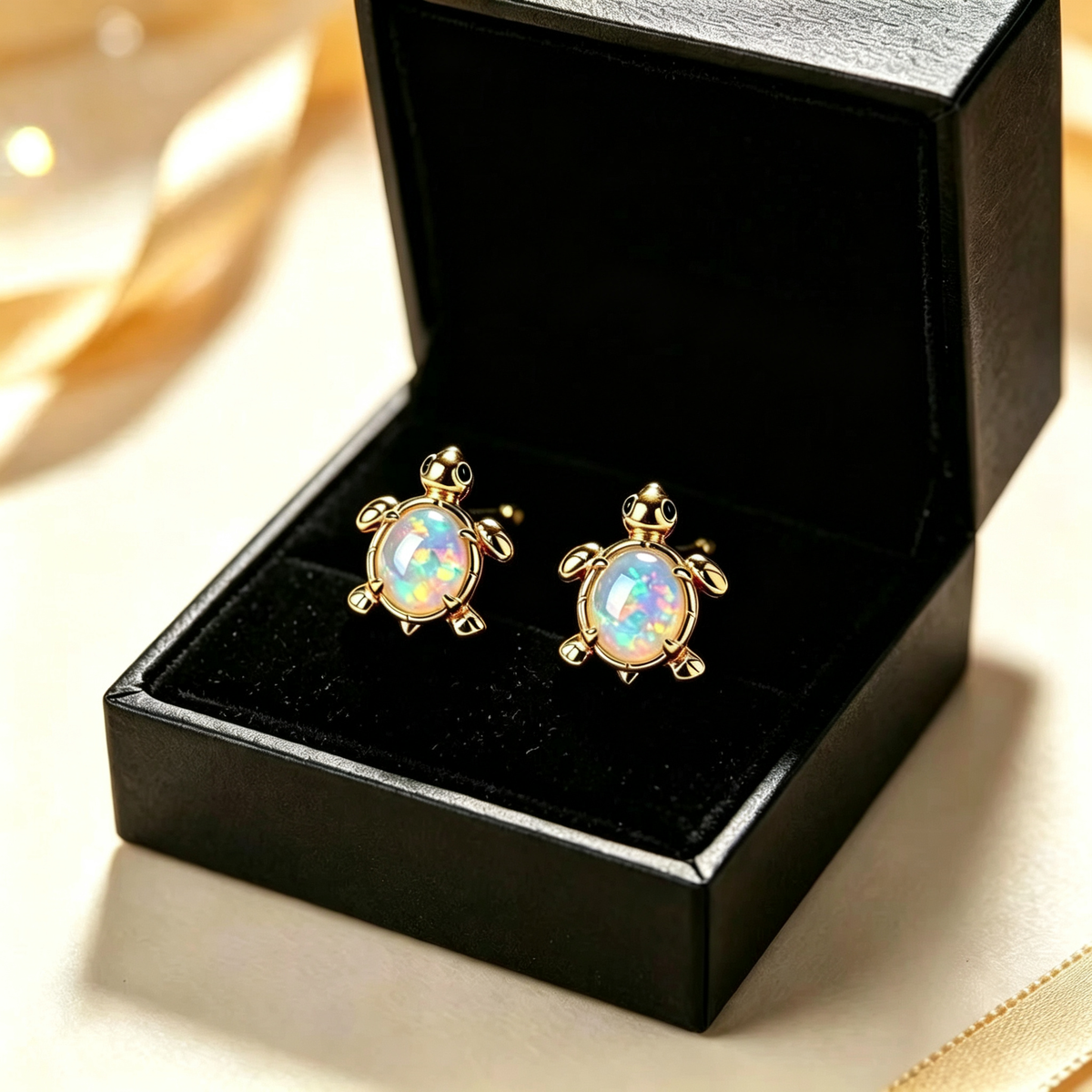 Turtle Opal Stud Earrings