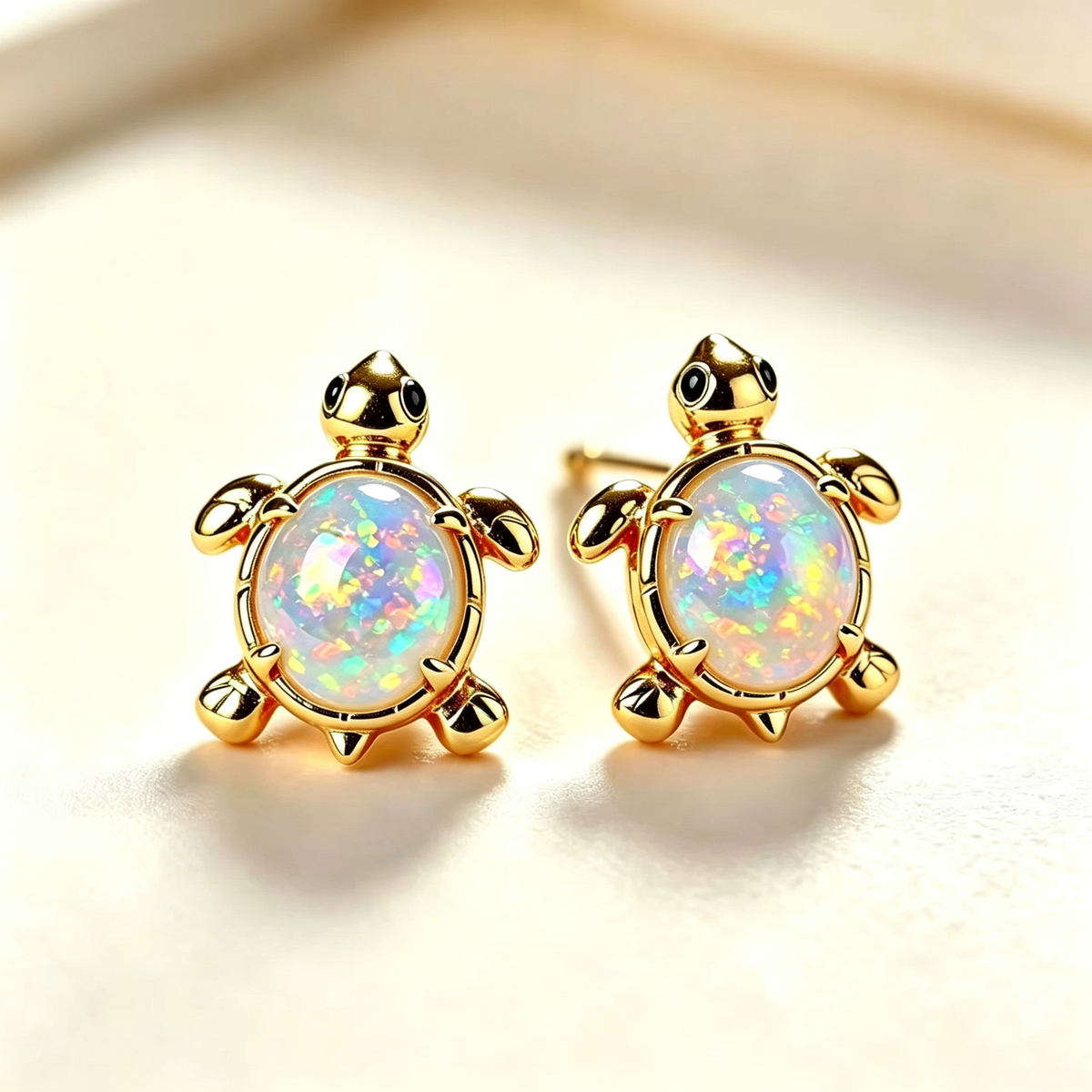 Turtle Opal Stud Earrings