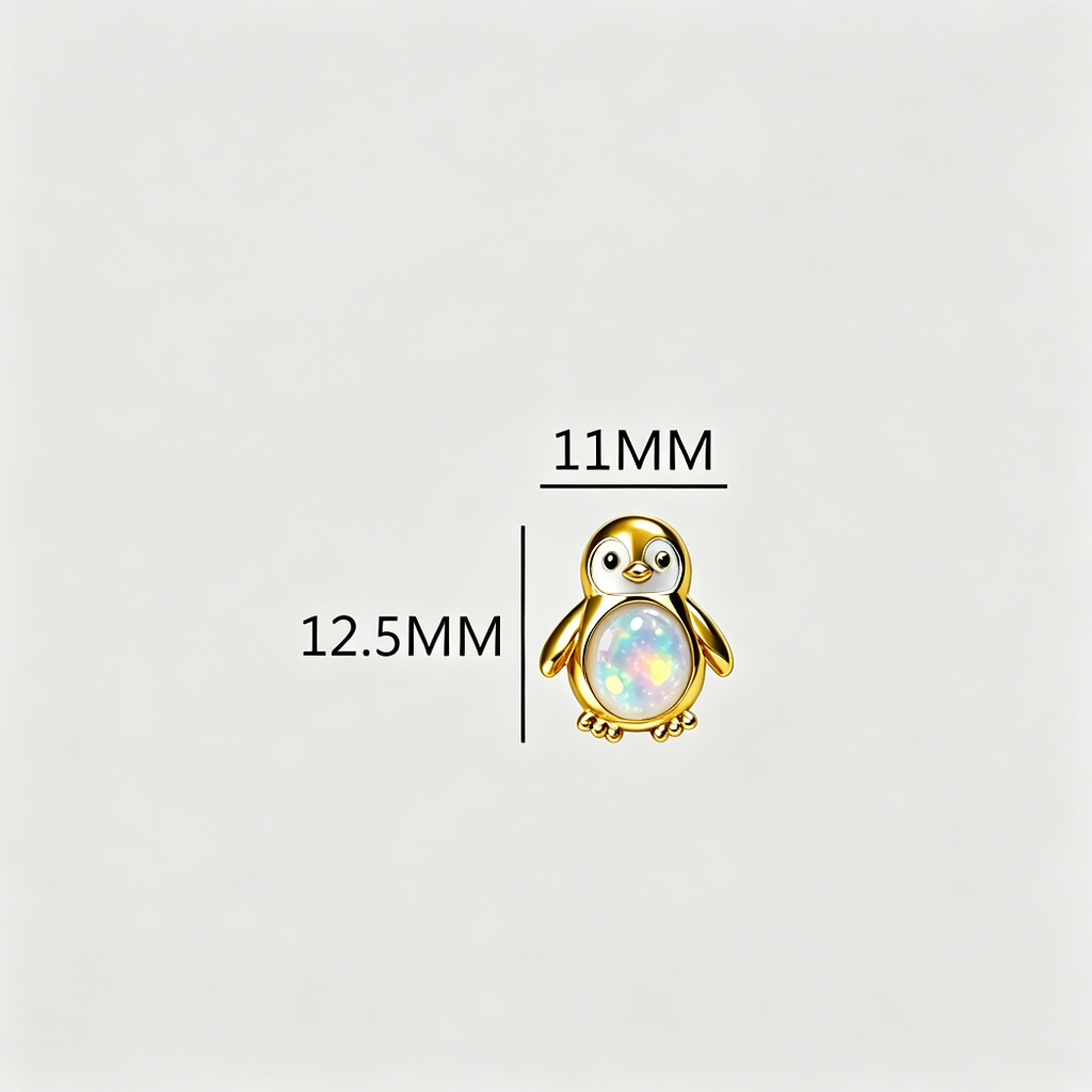 Penguin Opal Stud Earrings