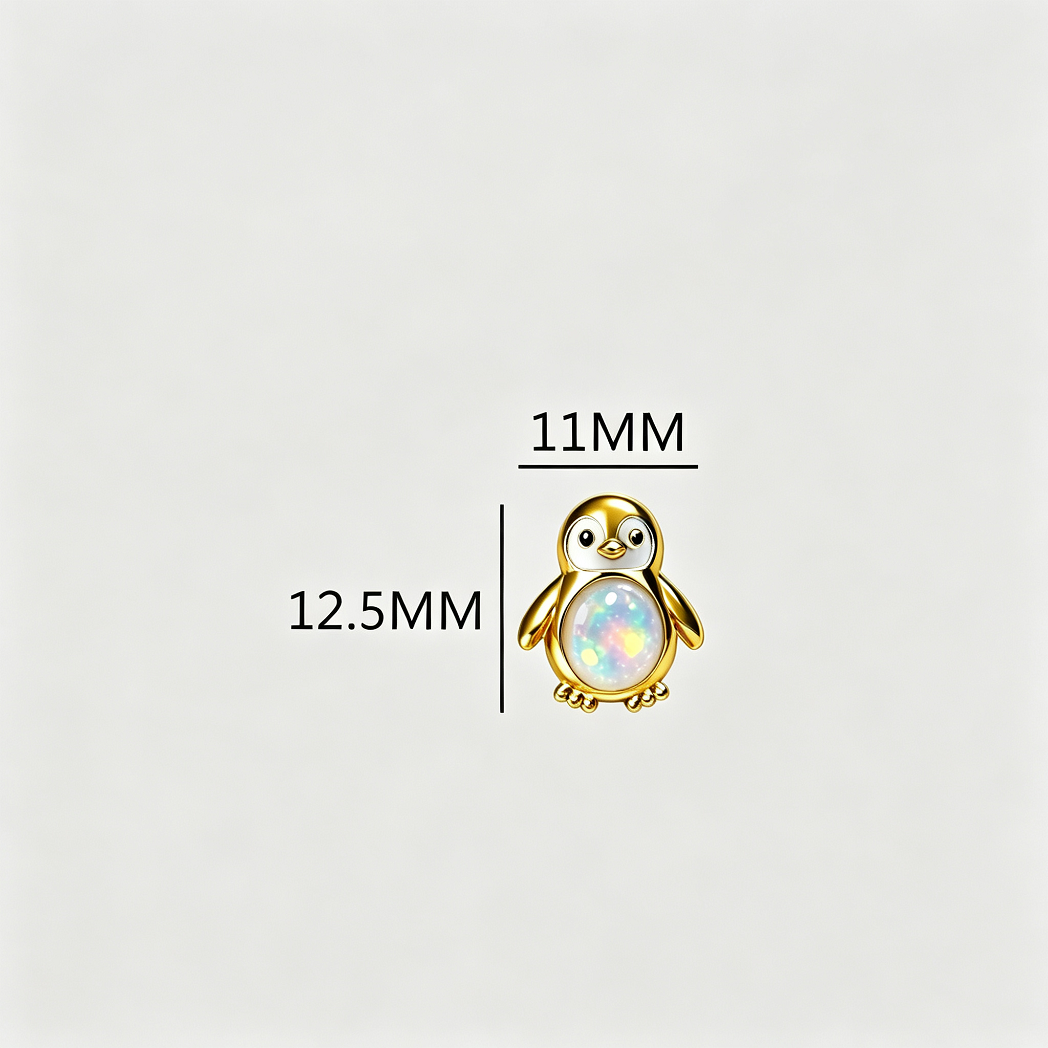 Penguin Opal Stud Earrings