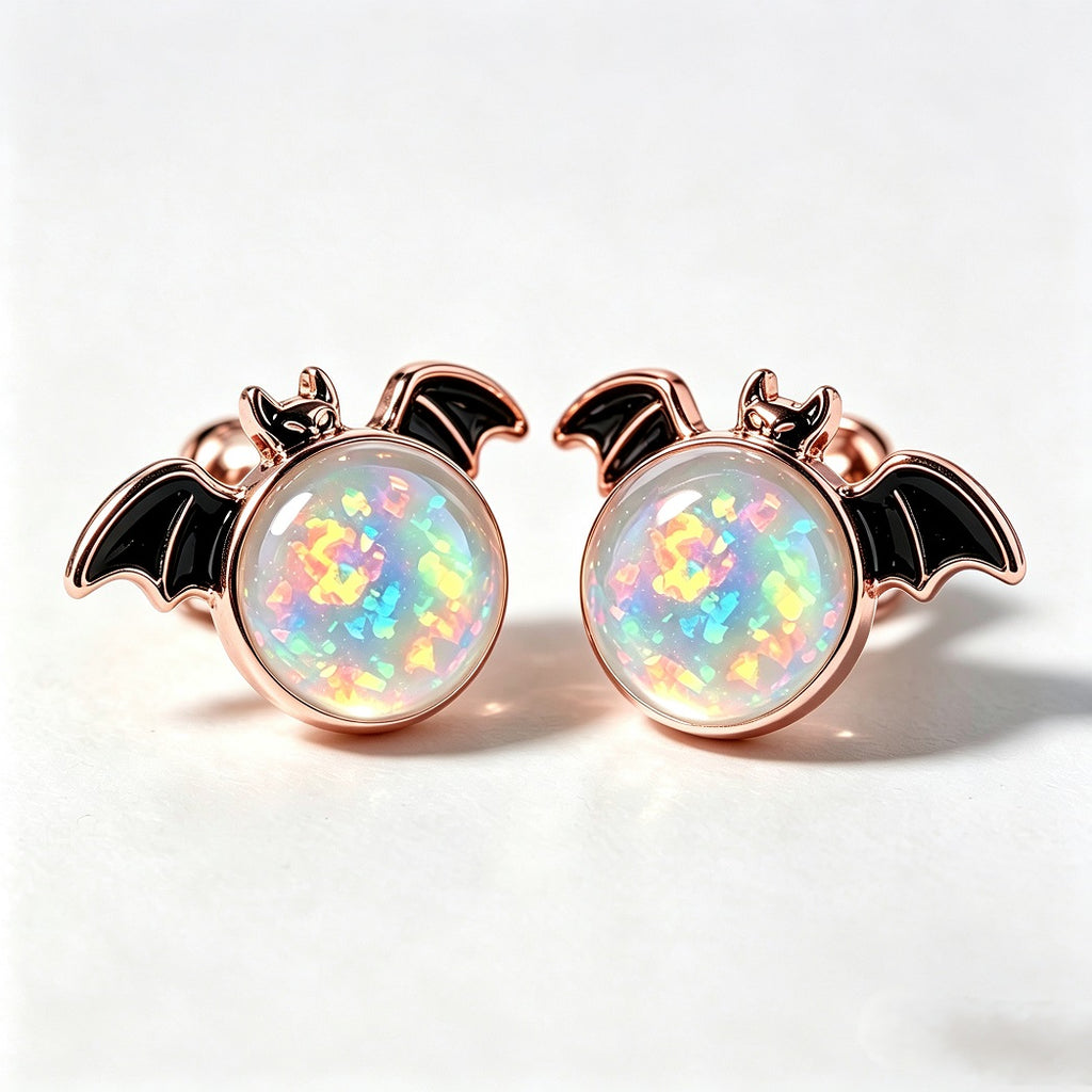 Bat Opal Stud Earrings