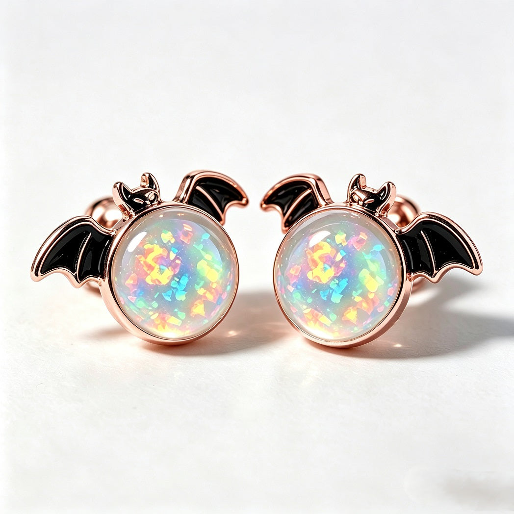 Bat Opal Stud Earrings