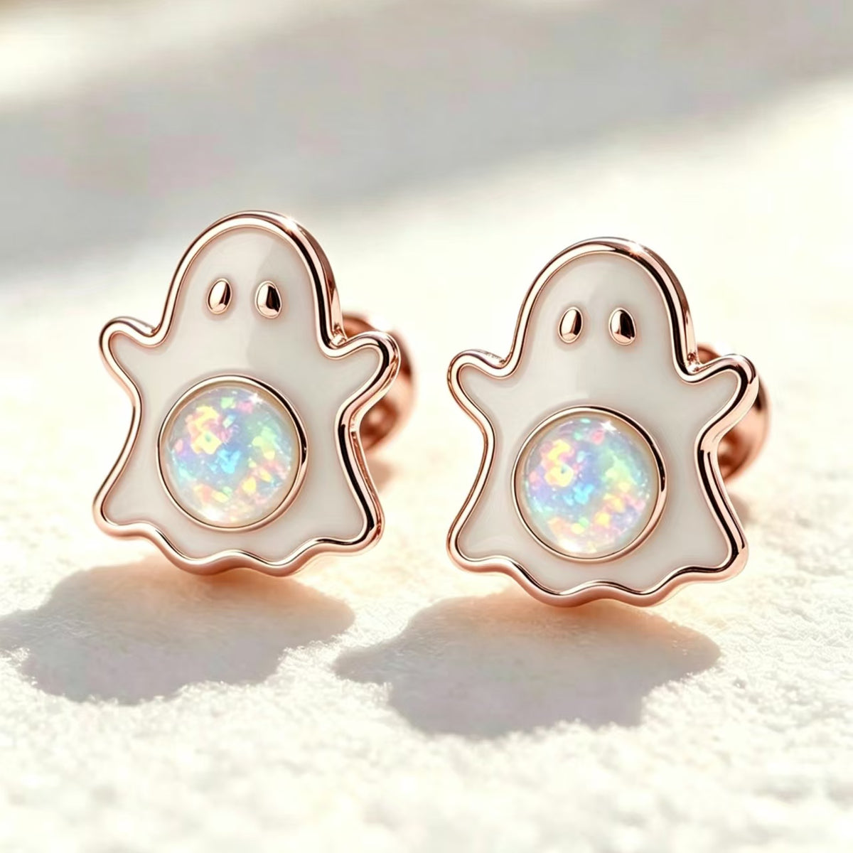 Ghost Opal Stud Earrings