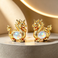 Dragon Opal Stud Earrings