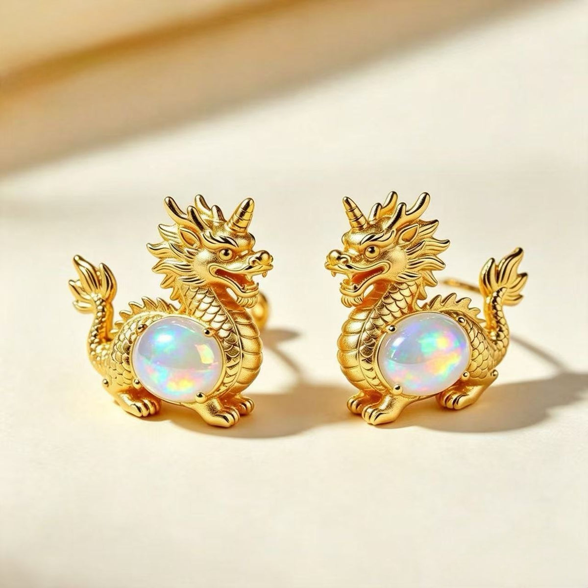 Dragon Opal Stud Earrings