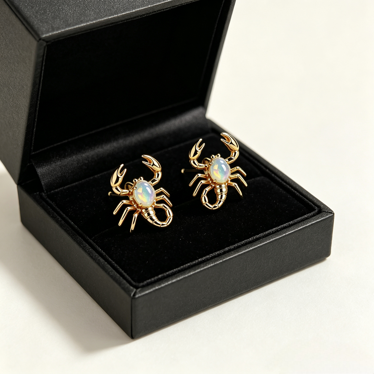 Scorpion Opal Stud Earrings