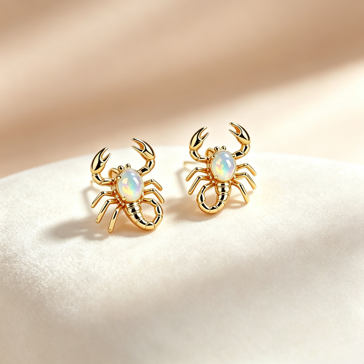 Scorpion Opal Stud Earrings