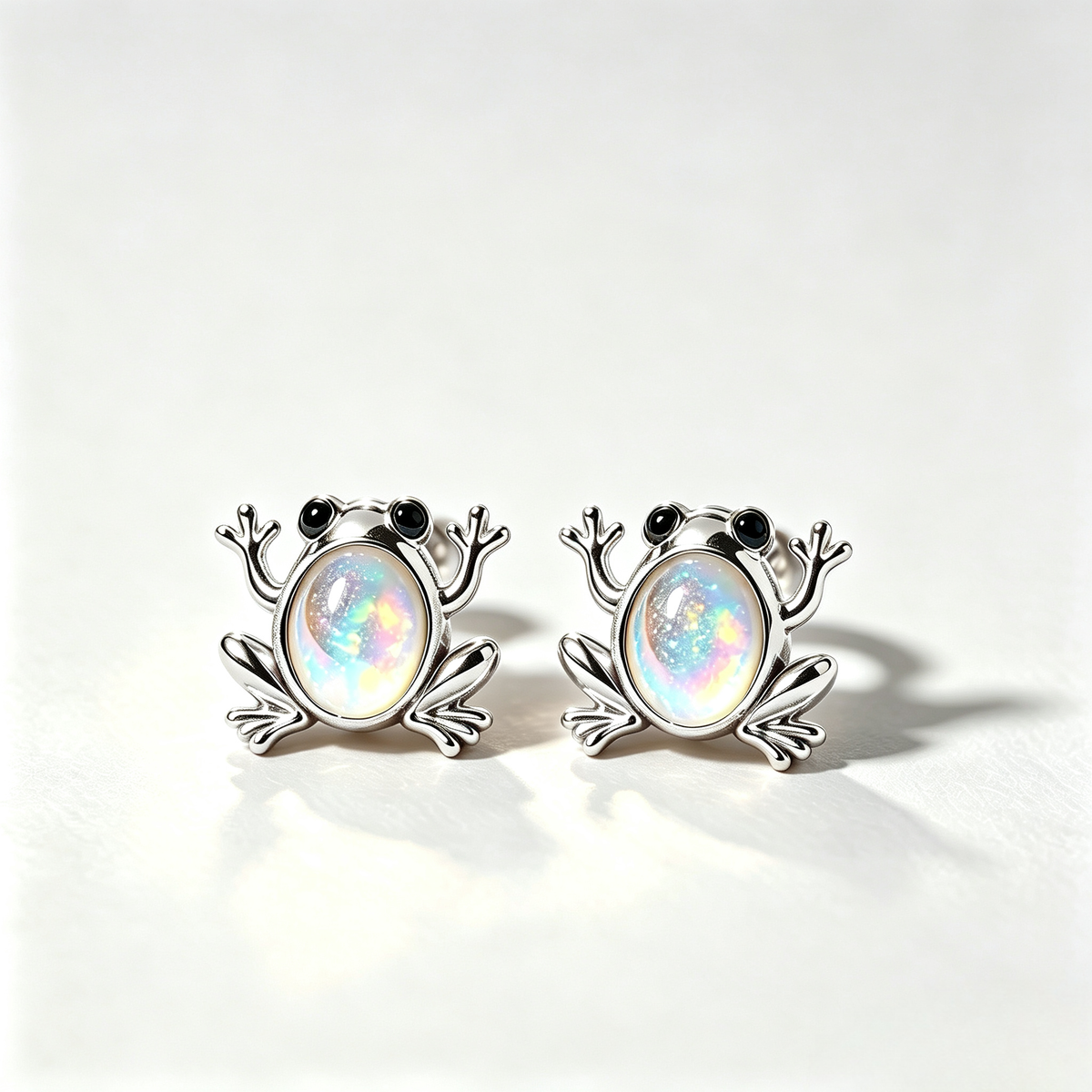 Frog Opal Stud Earrings