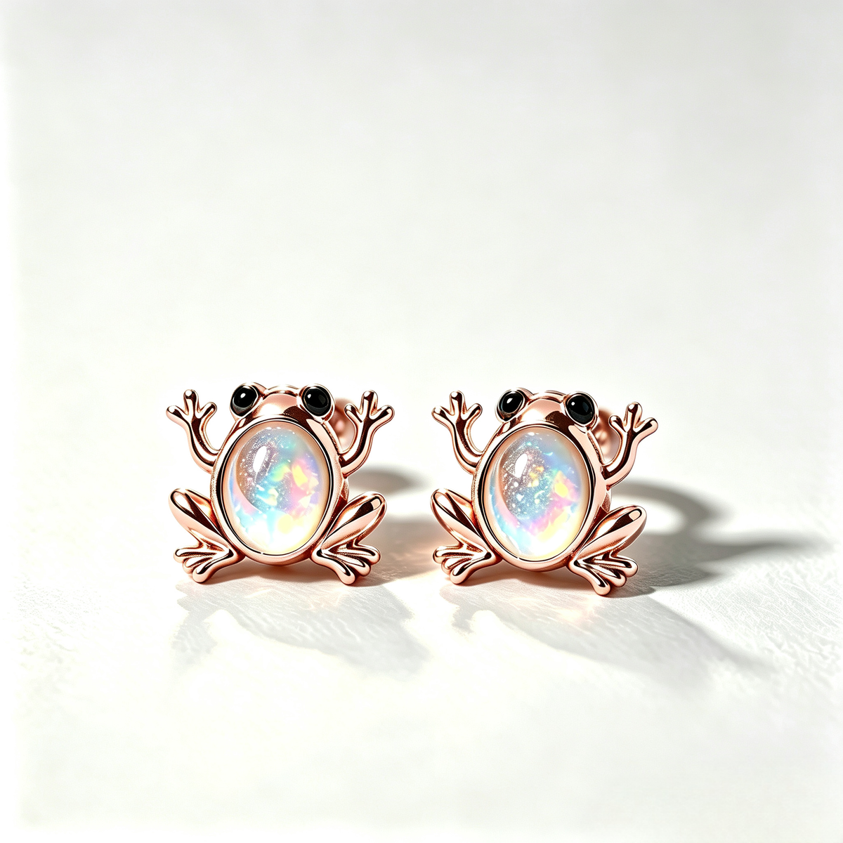Frog Opal Stud Earrings