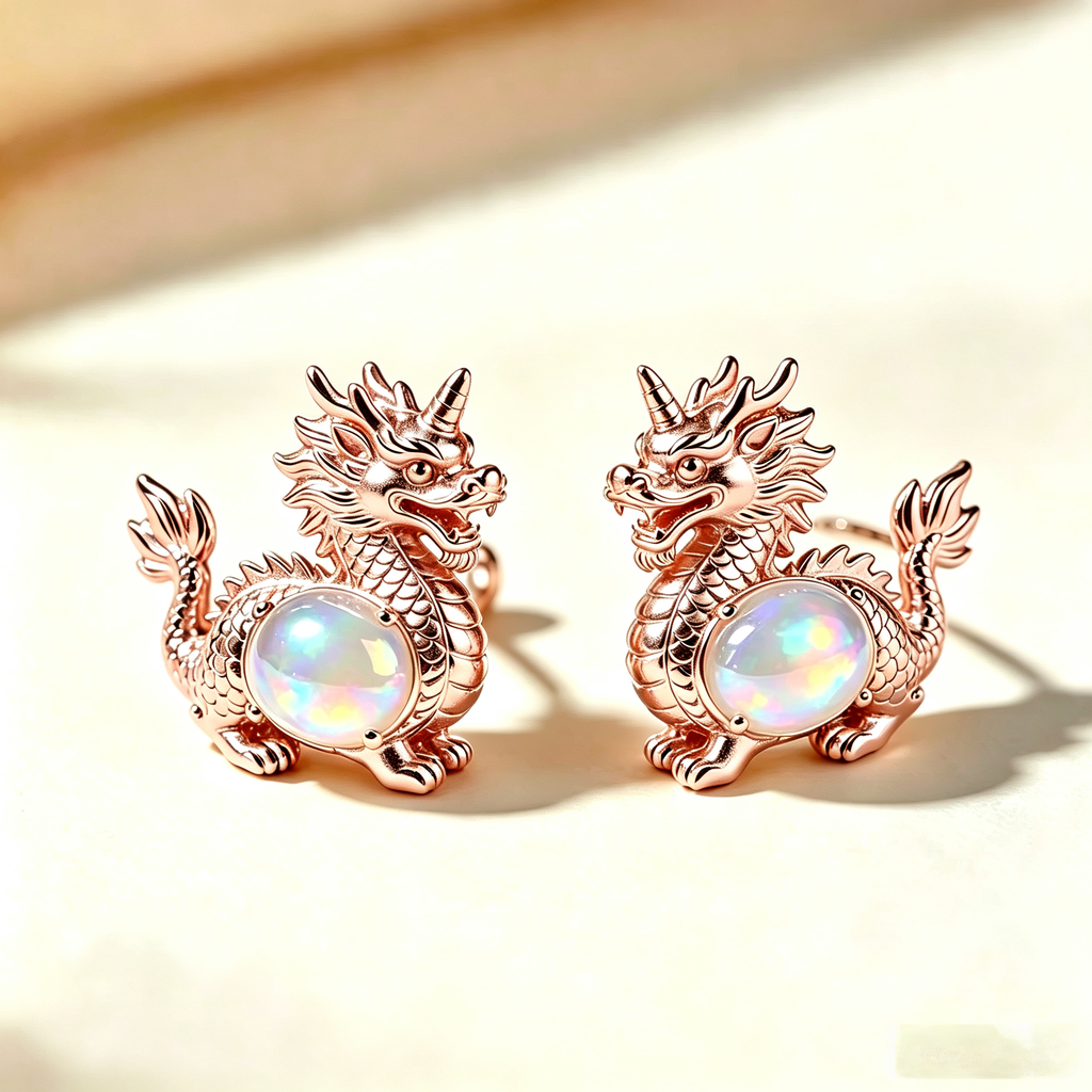 Dragon Opal Stud Earrings