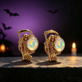 Grim Reaper Opal Stud Earrings