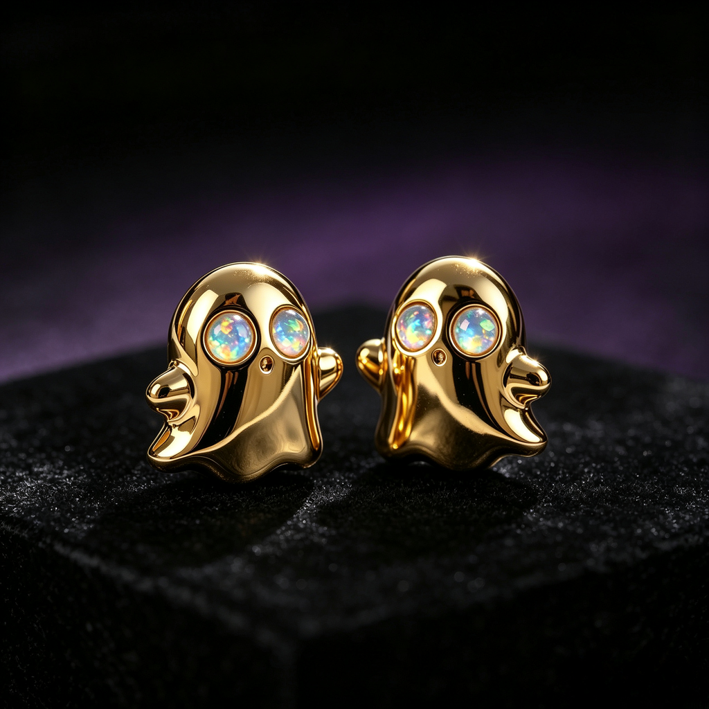 Ghost Opal Stud Earrings