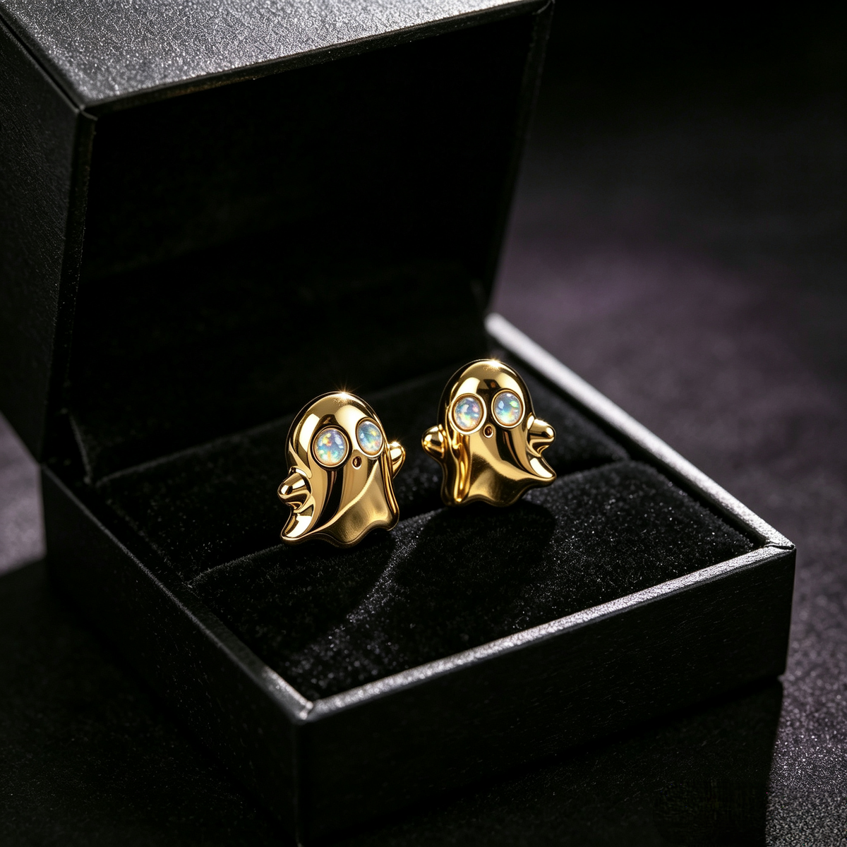 Ghost Opal Stud Earrings