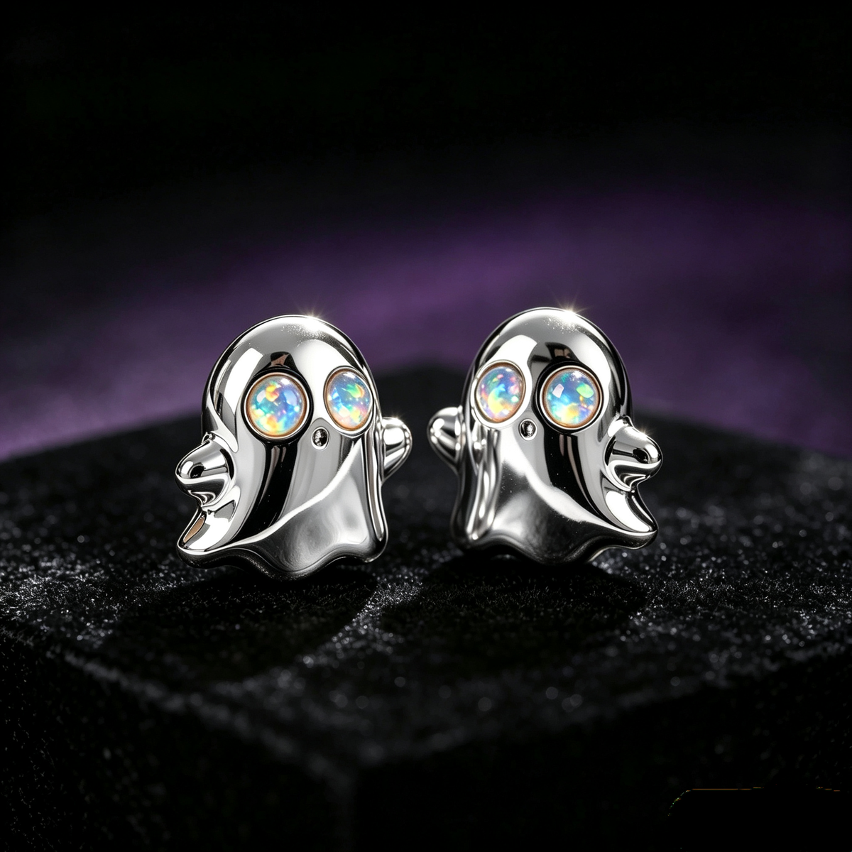 Ghost Opal Stud Earrings