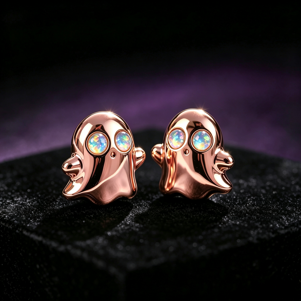 Ghost Opal Stud Earrings
