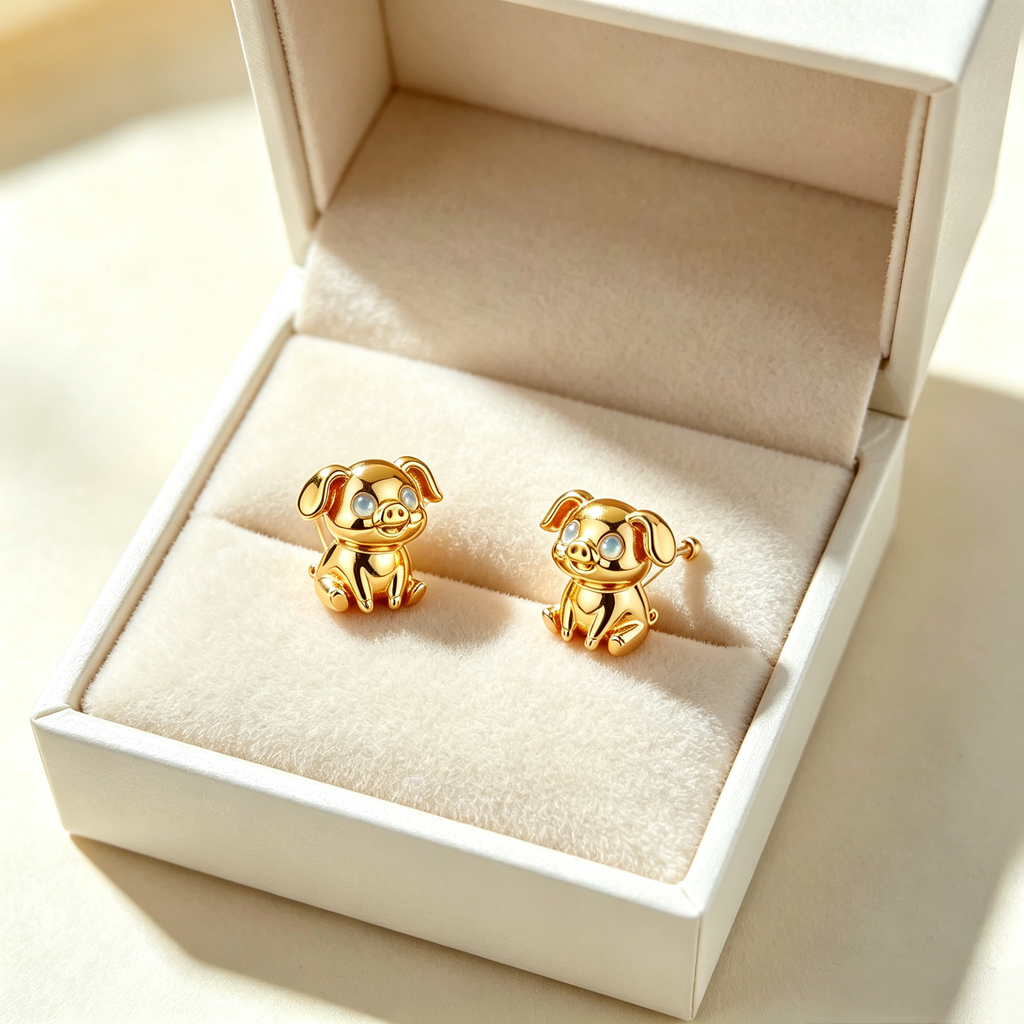 Pig Opal Stud Earrings