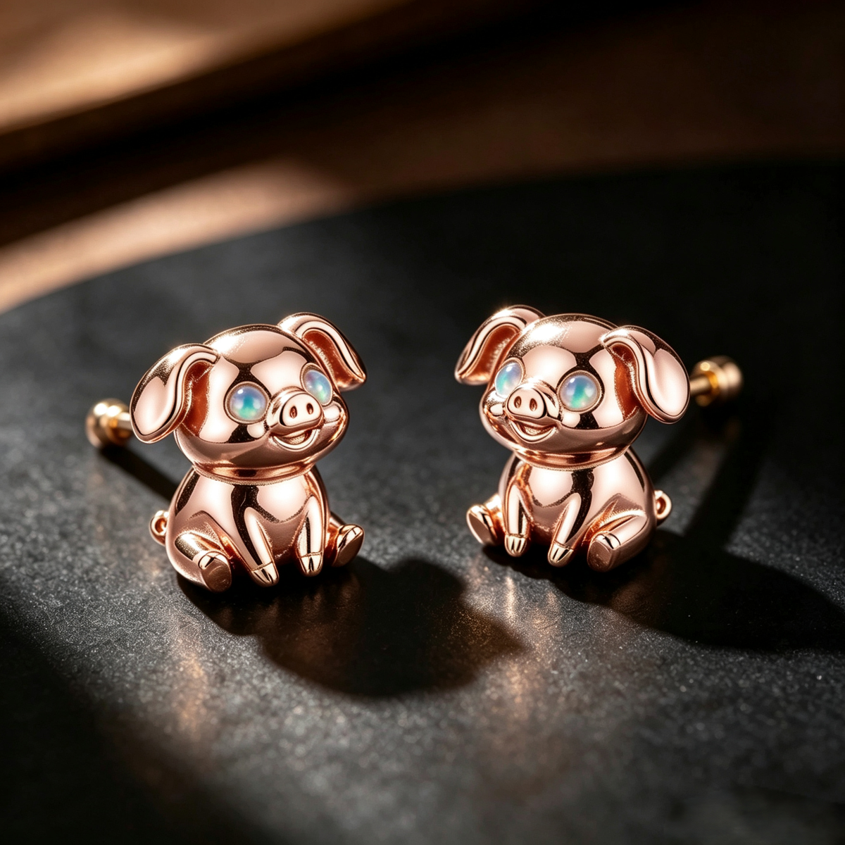 Pig Opal Stud Earrings